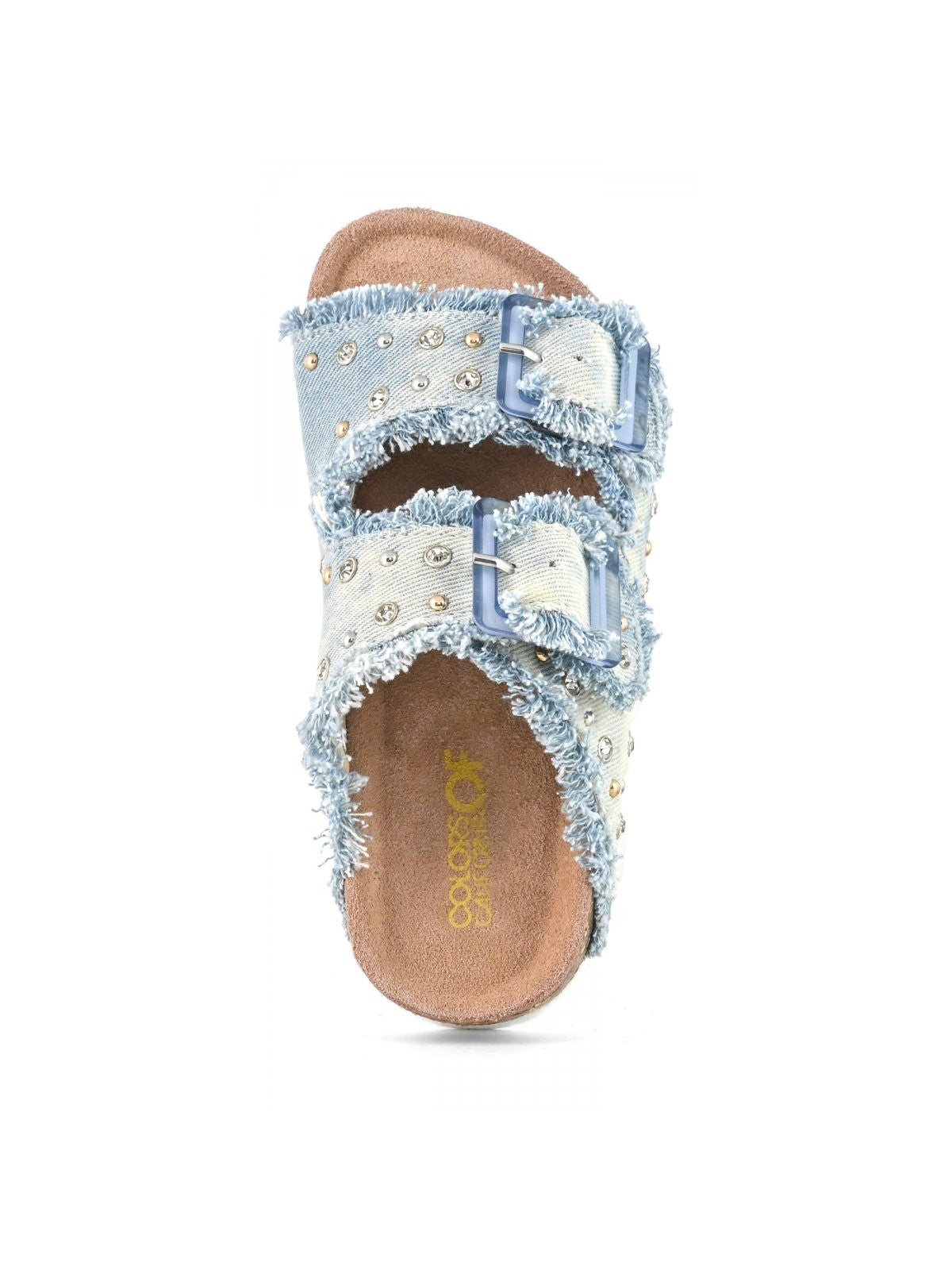 COLORS OF CALIFORNIA Girls' Denim Sandal With Studs HC.2409 WHI WHITE