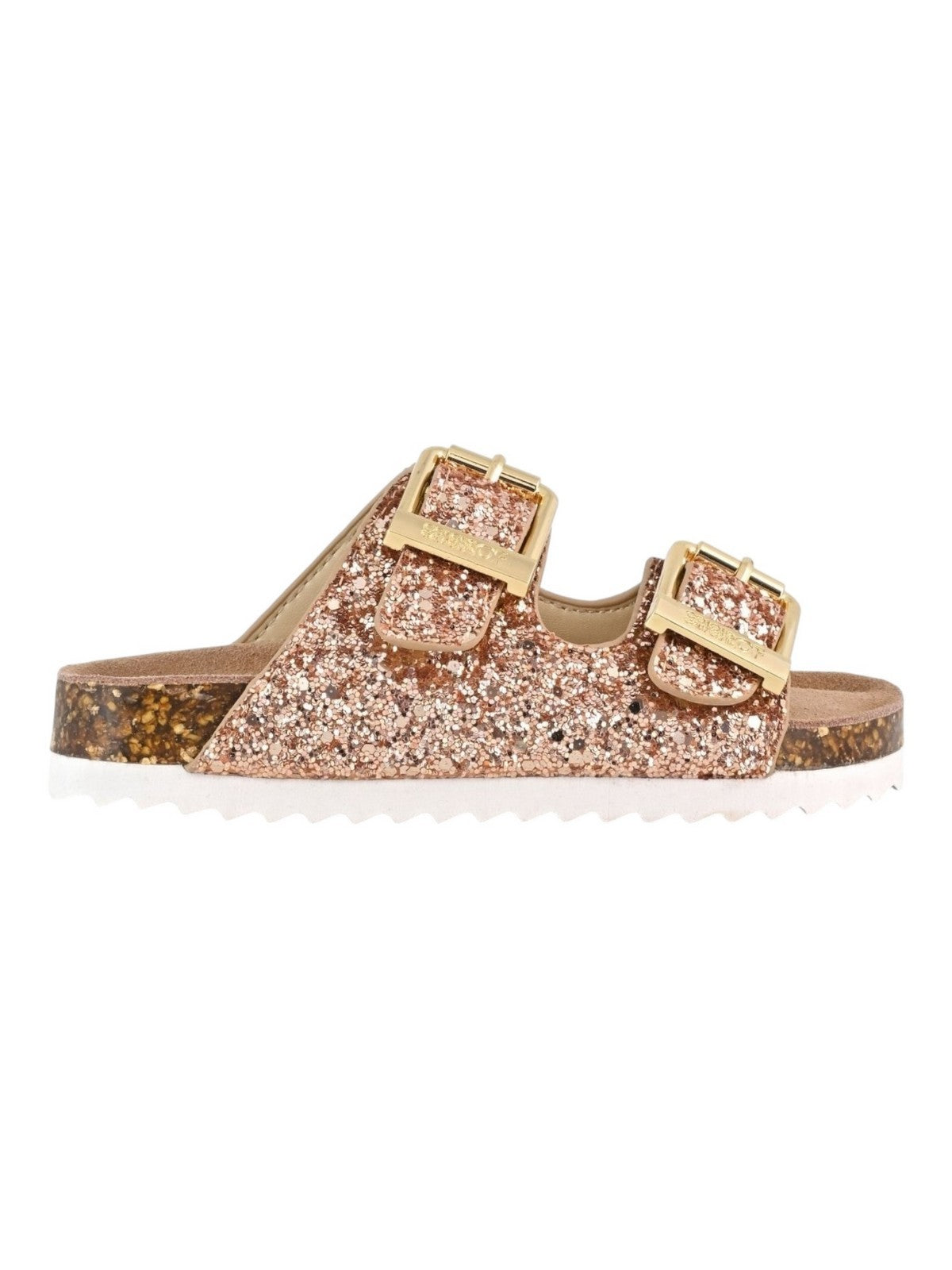 COLORS OF CALIFORNIA Girls' Glitter Sandal 2 Buckles HC.2415N PKGOL PINK GOLD