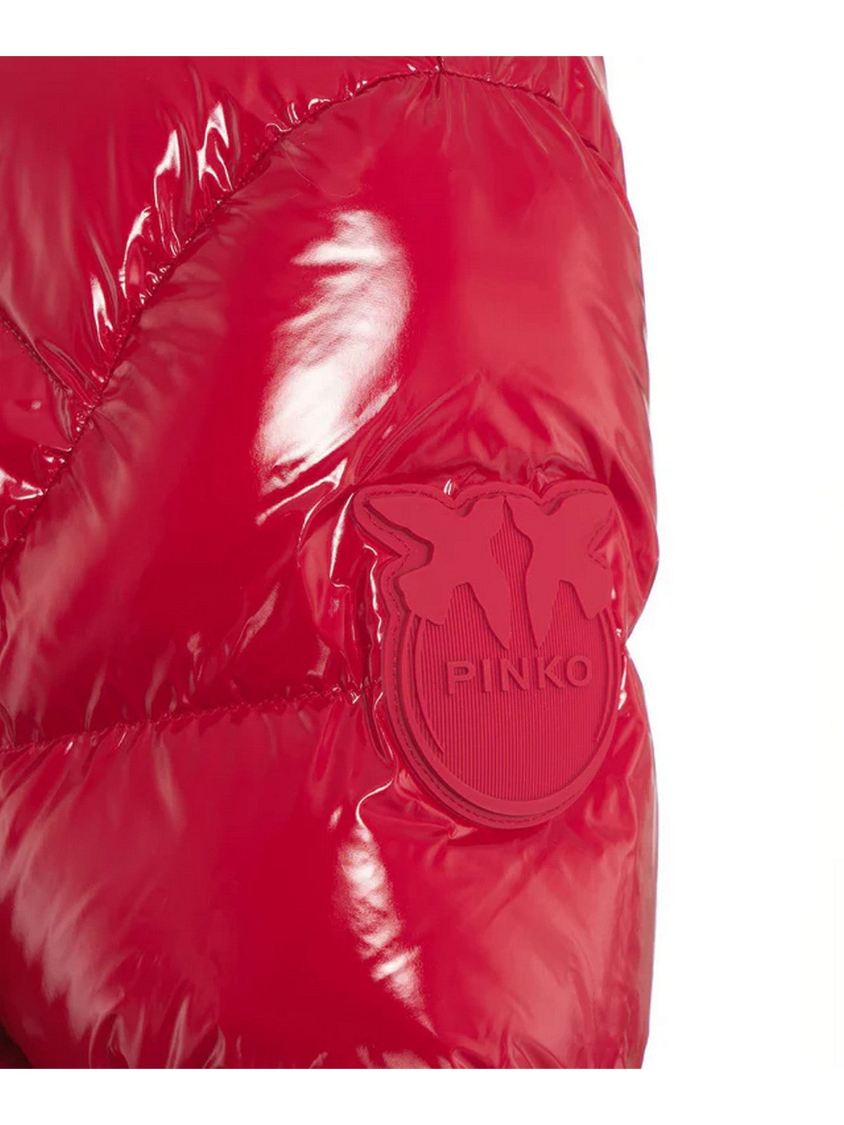 PINKO Piumino Donna Mirco Caban Crystal Nylon Con 101598-A11K RA1 Rosso - Stilato