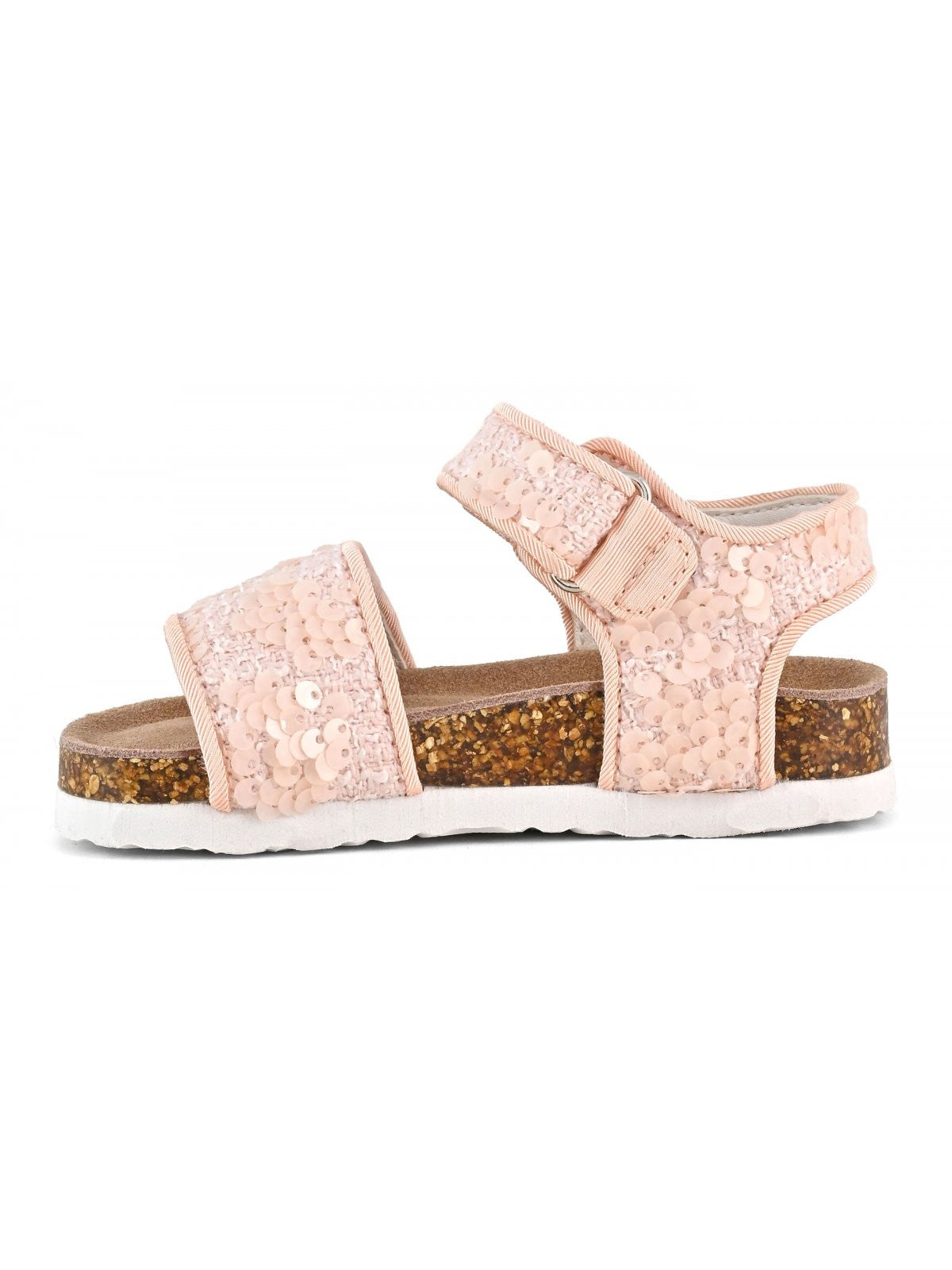 COLORS OF CALIFORNIA Girls' Sandal Sequins Velcro Strap HC.2501 PINK