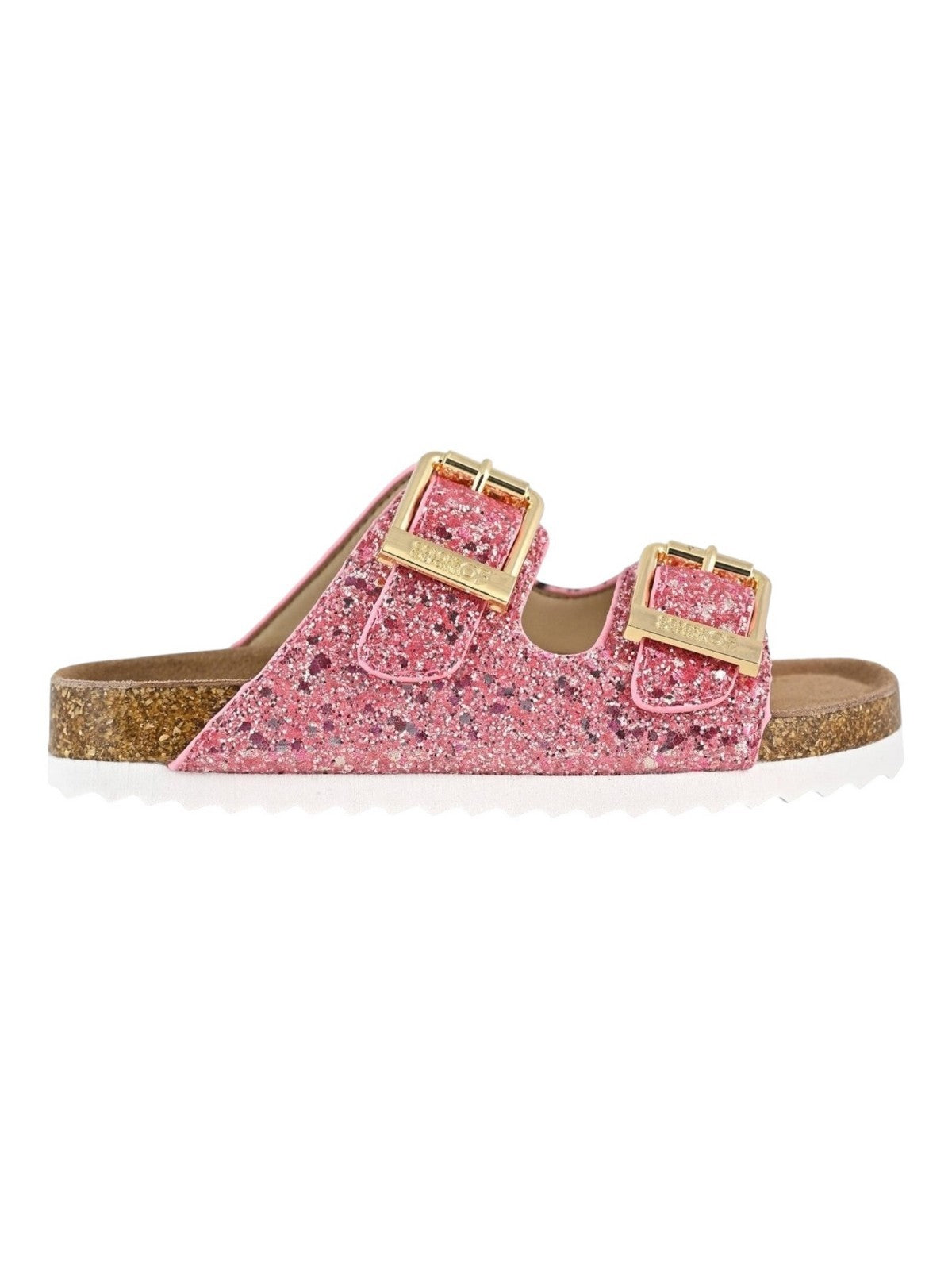COLORS OF CALIFORNIA Girls' Glitter Sandal 2 Buckles HC.2415N SUNC SUNSET CORAL