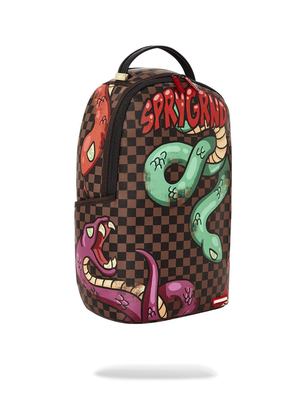 SPRAYGROUND Zaino Uomo Street art snake 910B4792NSZ Marrone - Stilato