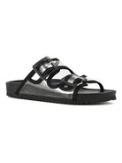 COLORS OF CALIFORNIA Sandalo Donna two buckle plexi sandal HC.BIO404 BLA Nero - Stilato