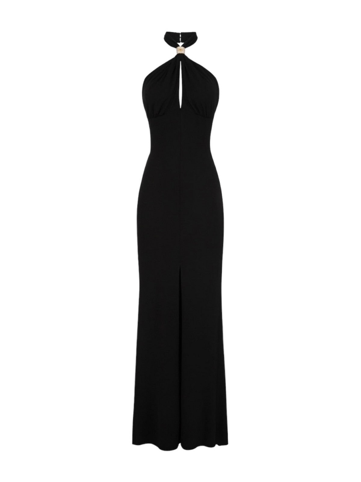 Abito Donna Nero Elisabetta Franchi Red Carpet In Jersey Con Drappeggio - AB71747E2 110 - Stilato