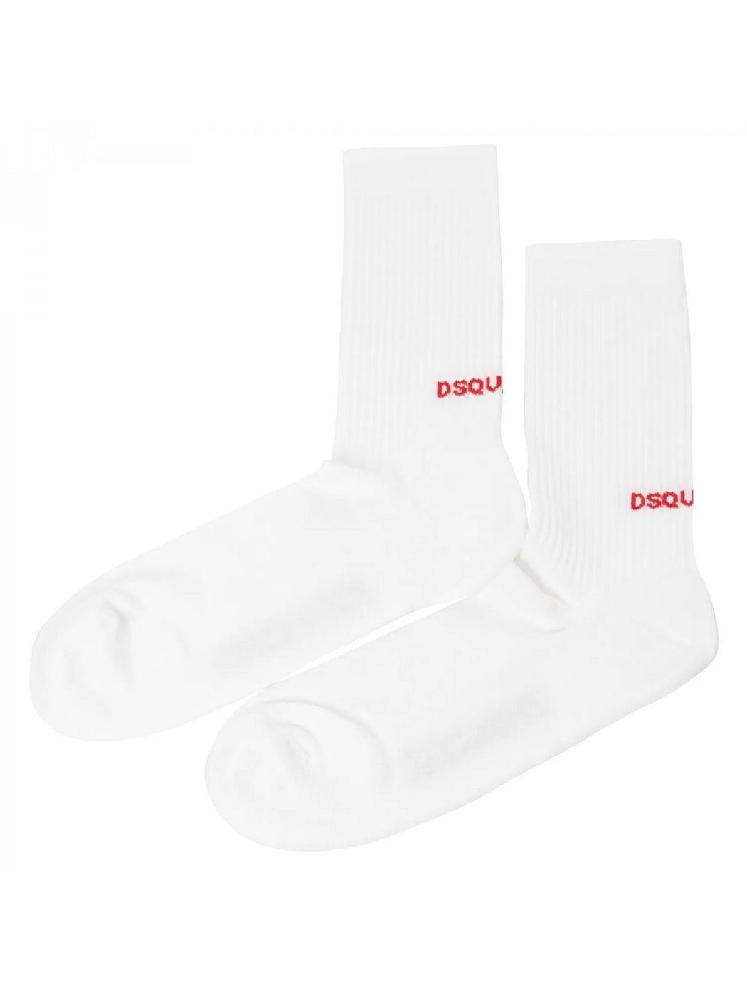 DSQUARED2 Calzini Uomo DFV172470 Bianco - Stilato