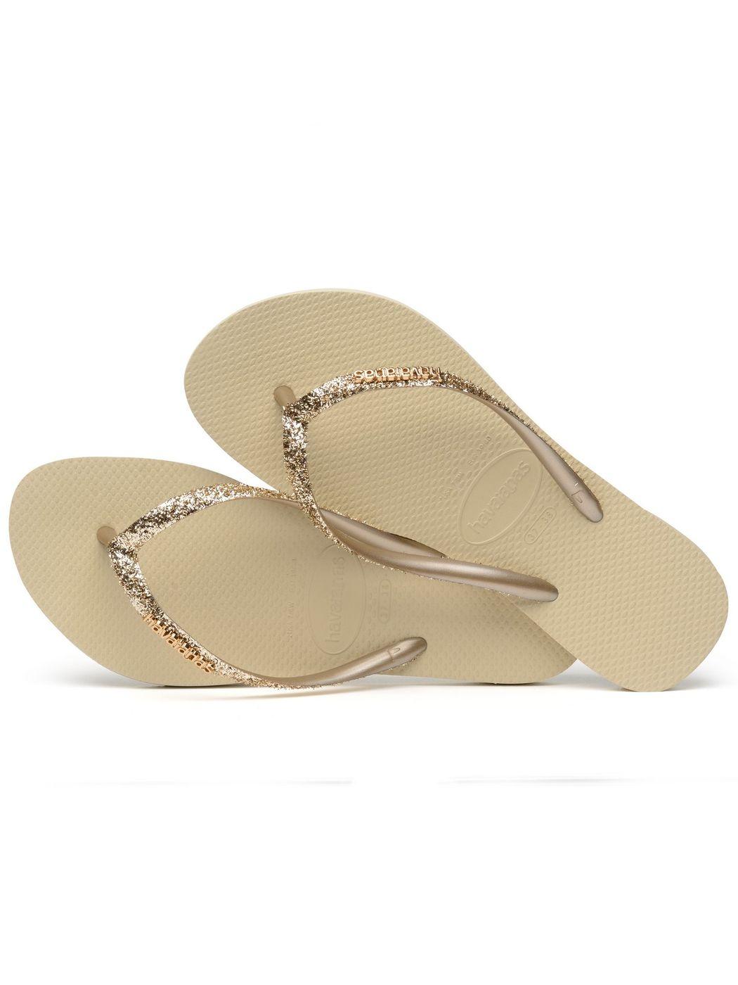 HAVAIANAS Infradito Donna Hav. Slim Glitter II 4146975.0154 Beige - Stilato