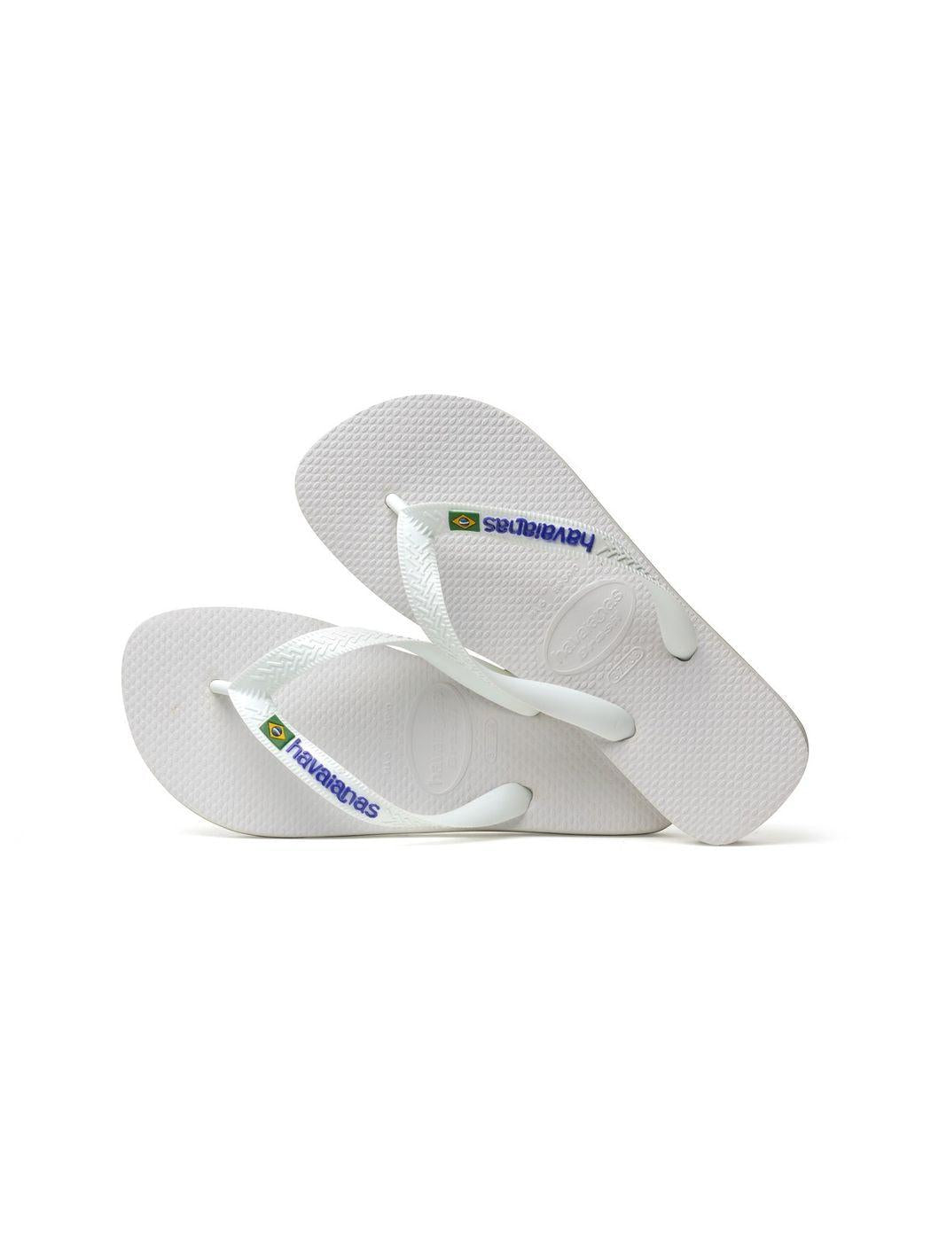 HAVAIANAS Infradito Unisex adulto Hav. Brasil logo 4110850.0001 Bianco - Stilato