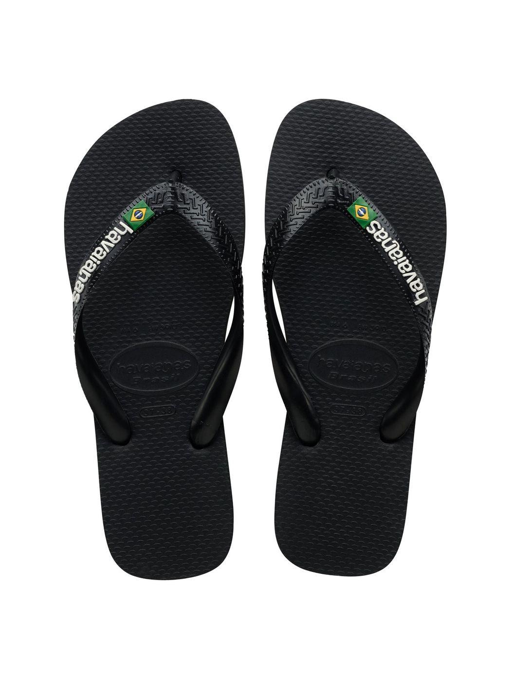 HAVAIANAS Infradito Unisex adulto Hav. Brasil logo 4110850.1069 Nero - Stilato