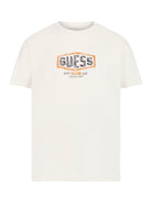 GUESS T-Shirt e Polo Uomo SS CN GUESS BOX CRAC M4RI33 J1314 G011 Bianco - Stilato