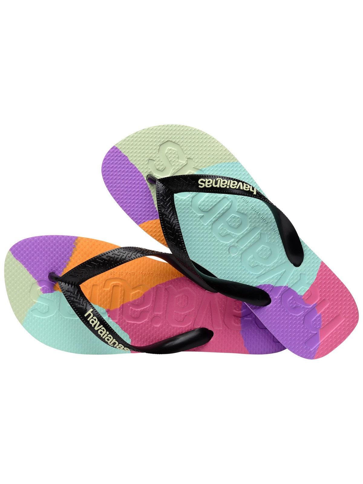 HAVAIANAS Infradito Donna Hav. Top logomania colors II 4147526.0090 Nero - Stilato