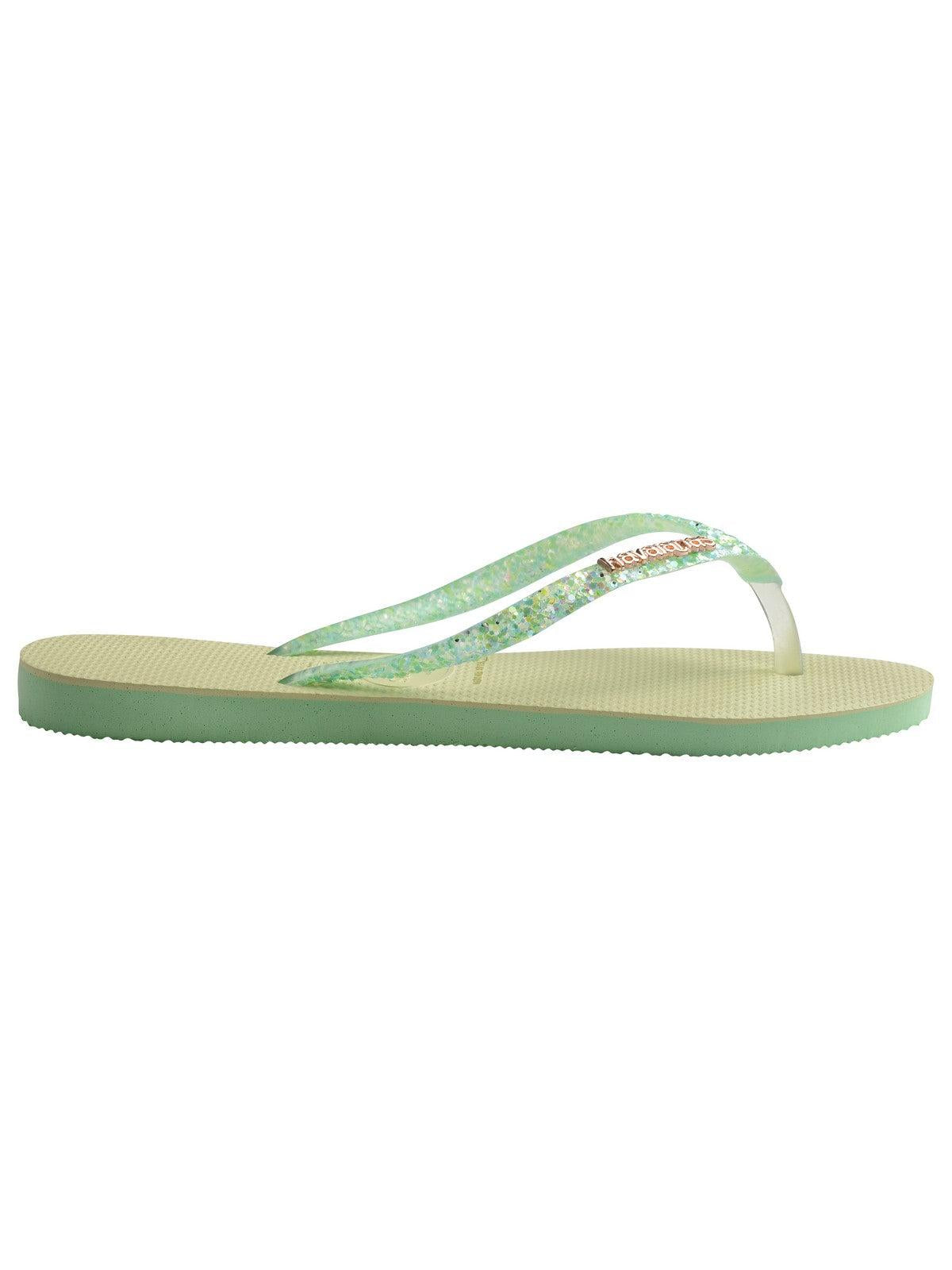 HAVAIANAS Infradito Donna Hav. Slim Glitter Flourish 4147122.6617 Verde - Stilato