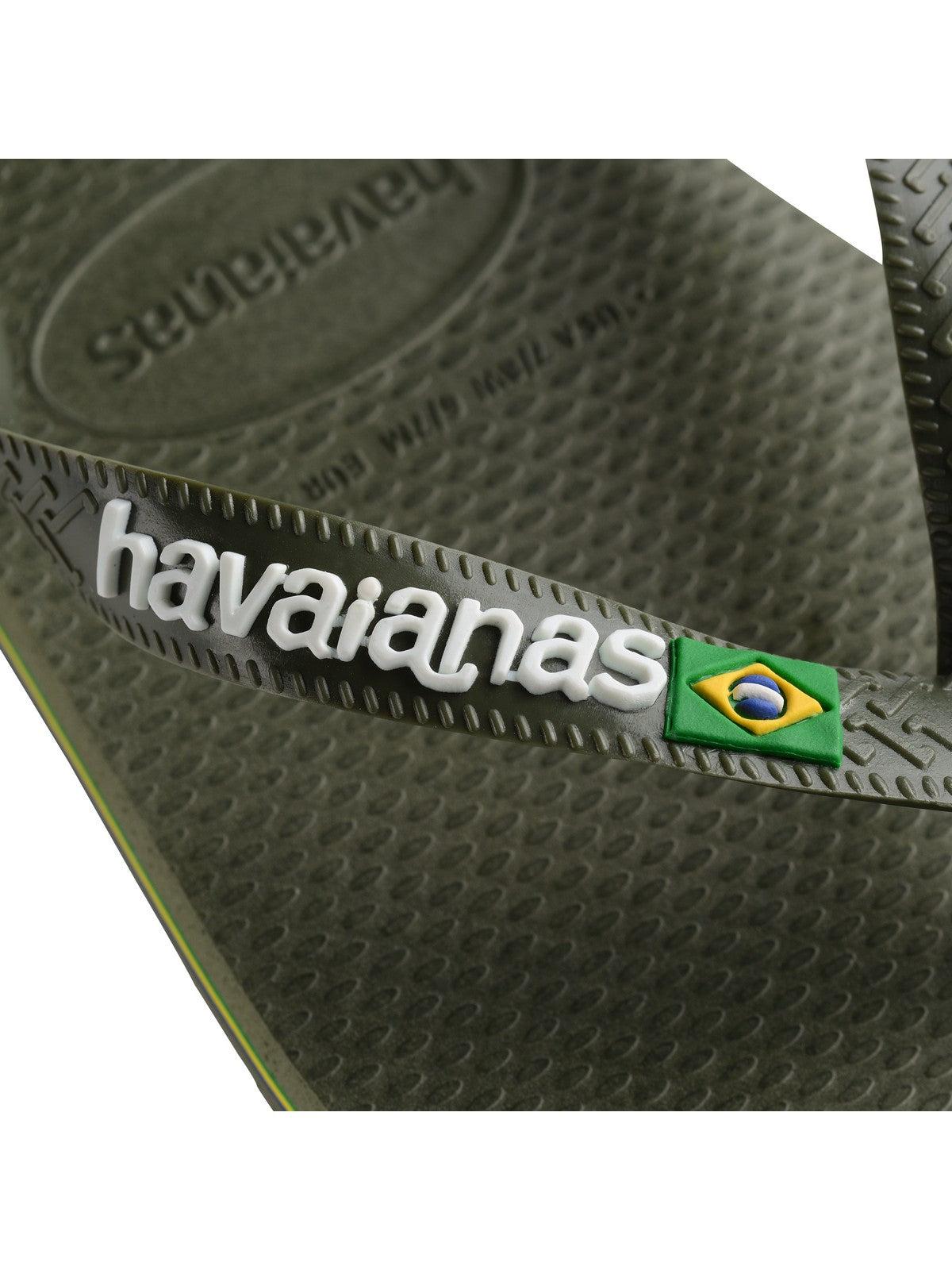 HAVAIANAS Infradito Unisex adulto Hav. Brasil logo 4110850.3058 Verde - Stilato