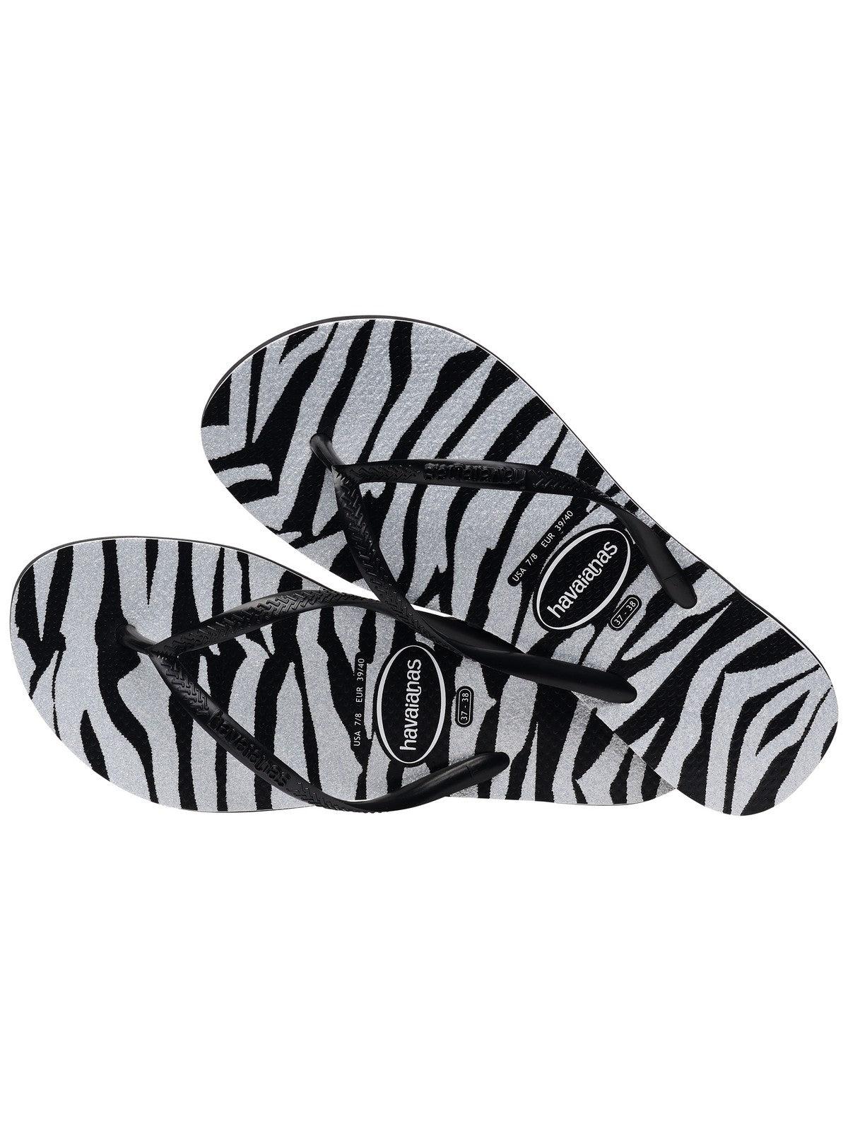 HAVAIANAS Ciabatta Donna Hav. Slim Animals glitter 4147852.0090 Nero - Stilato