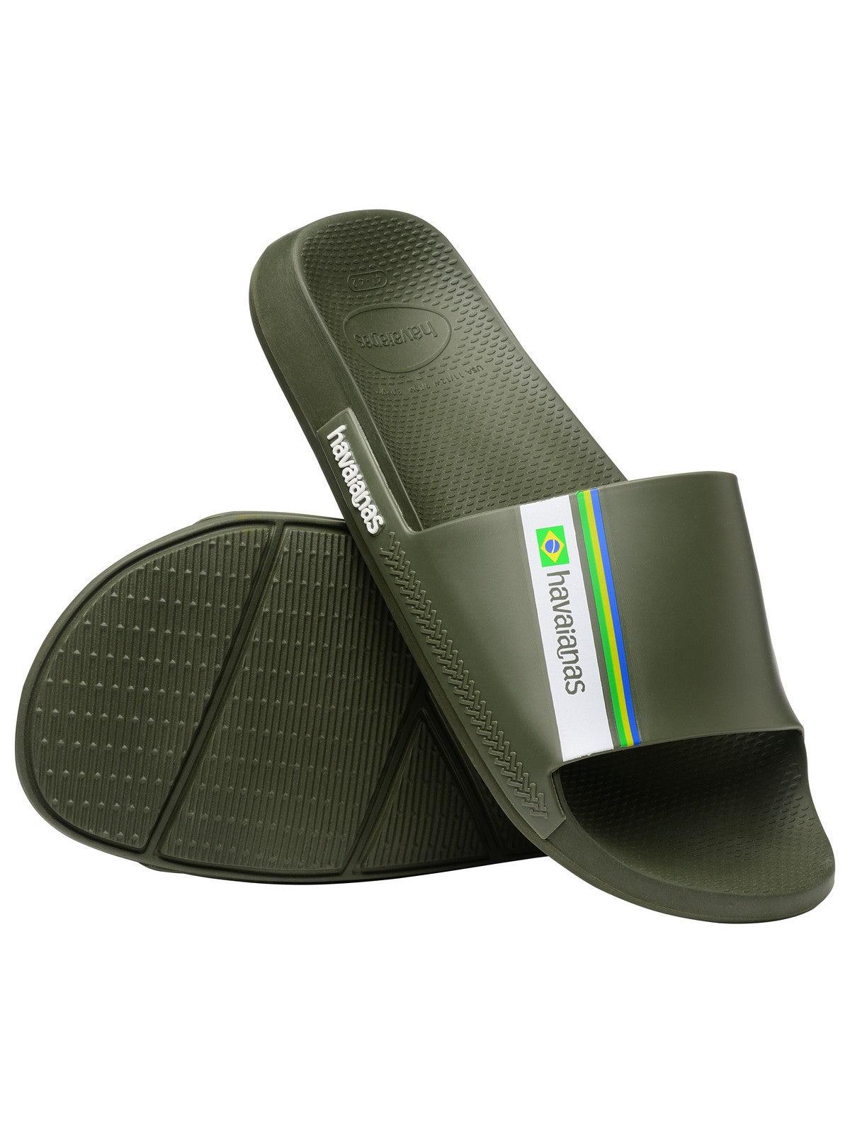 HAVAIANAS Ciabatta Unisex adulto Hav. Slide Brasil 4147319.0869 Verde - Stilato