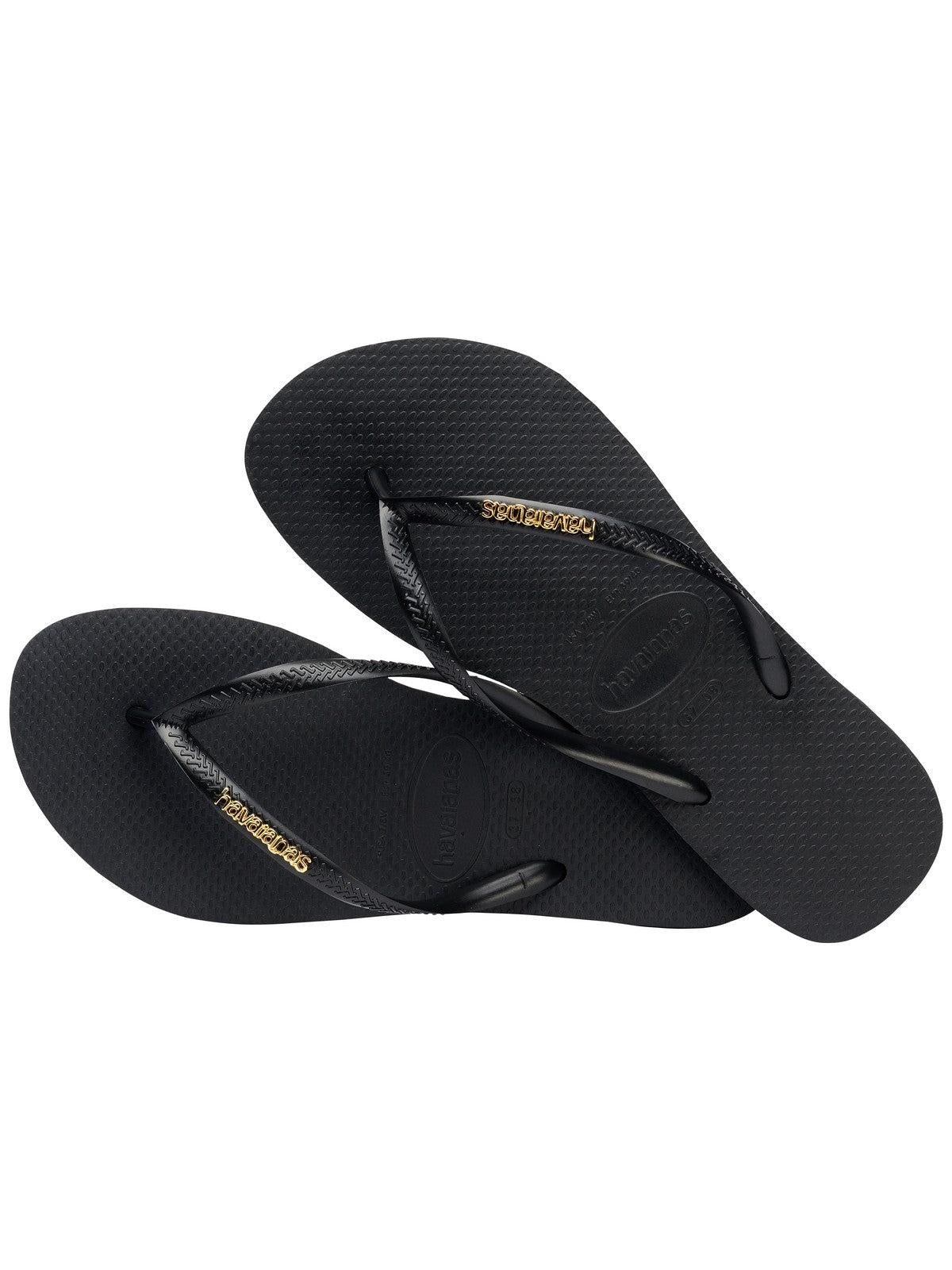 HAVAIANAS Infradito Donna Hav. Slim Logo Metallic 4119875.1924 Nero - Stilato