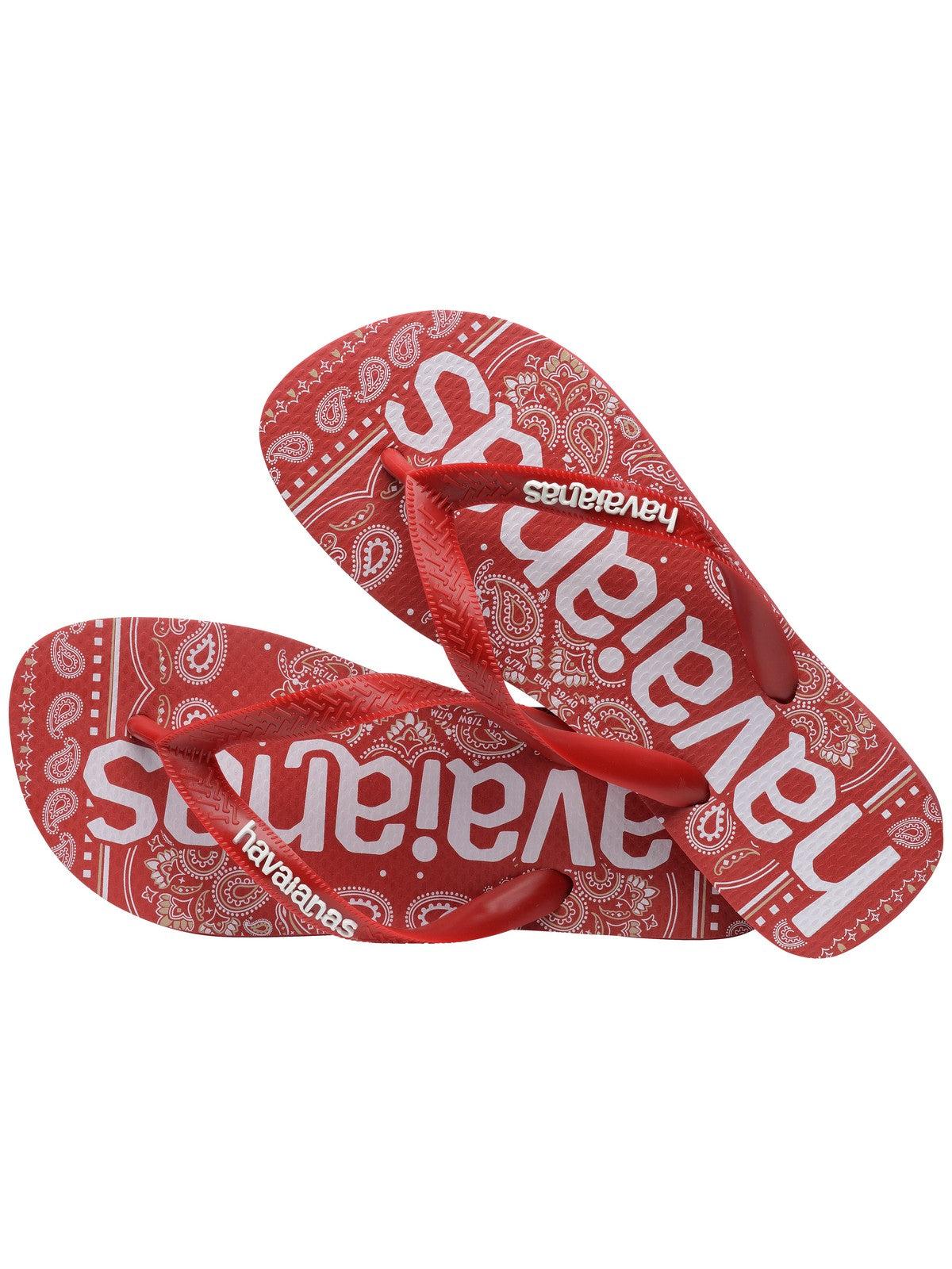 HAVAIANAS Infradito Unisex adulto Hav. Top logomania fashion 4148449.1440 Rosso - Stilato