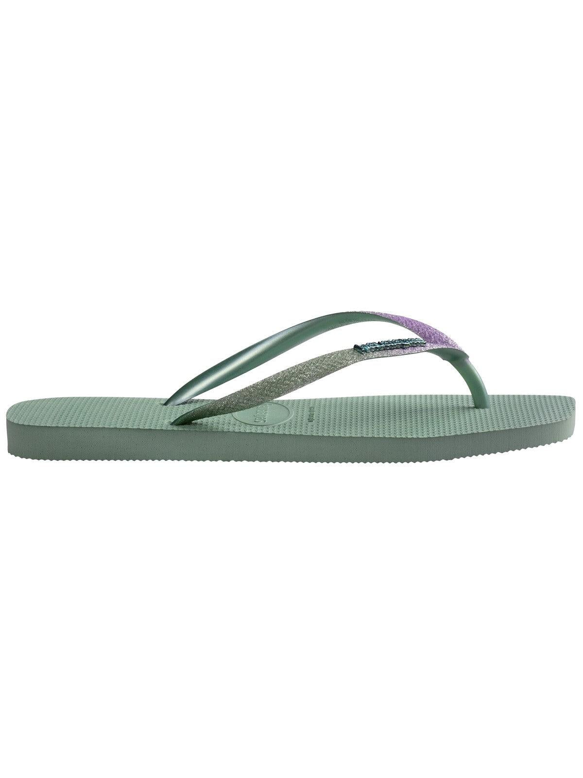 HAVAIANAS Ciabatta Donna Hav. Square glitter 4148102.1809 Verde - Stilato