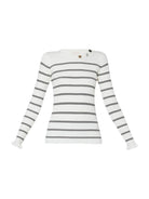 LIU JO WHITE Maglione Donna MF3001MS99E 03Q45 Bianco - Stilato