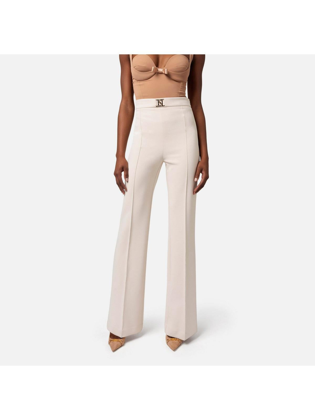 ELISABETTA FRANCHI Women's Trousers PAT1541E2 193 Ivory – Stilato
