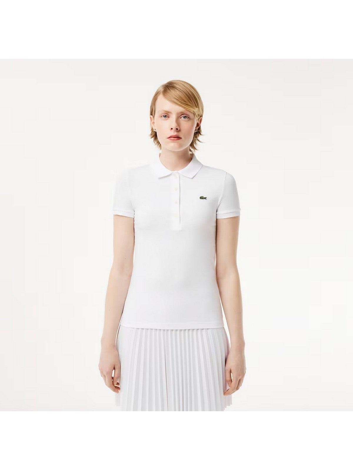 LACOSTE T-Shirt e Polo Donna DF3443 001 Bianco - Stilato