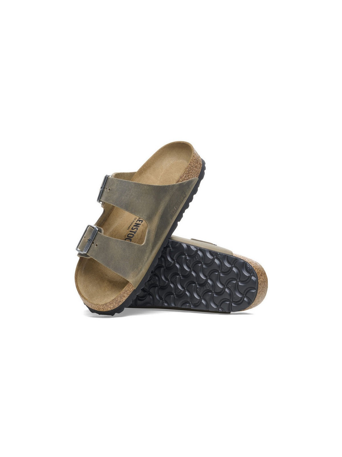 BIRKENSTOCK Sandalo Uomo Arizona faded khaki, Oiled Leather 1027039 Verde
