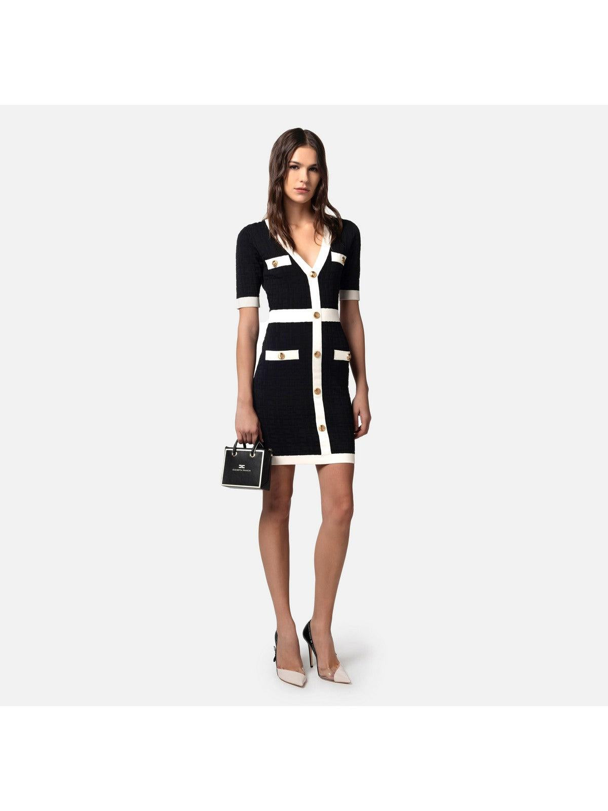 ELISABETTA FRANCHI Abito Donna AM81B42E2 110 Nero - Stilato
