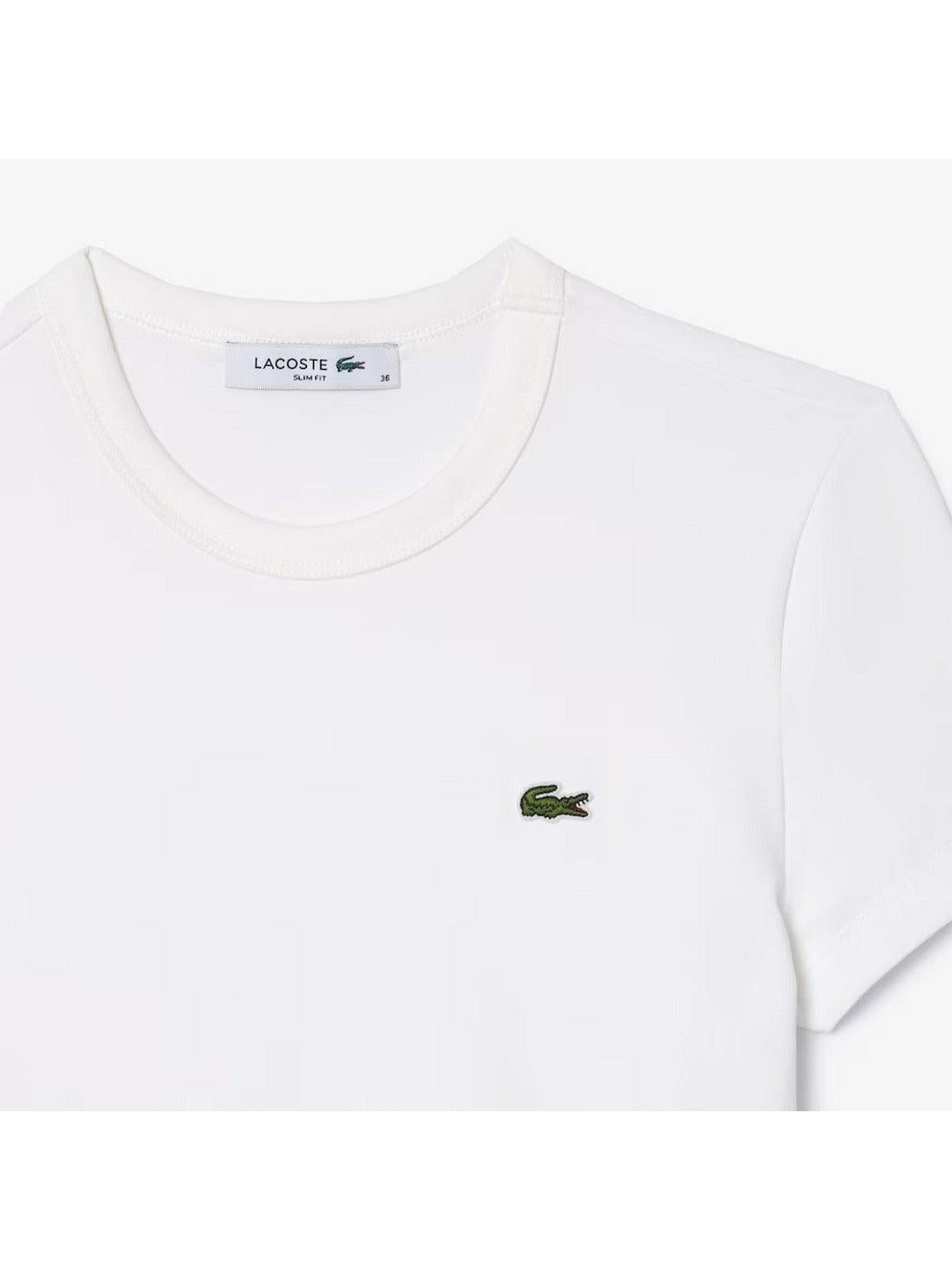 LACOSTE T-Shirt e Polo Donna TF7218 001 Bianco - Stilato