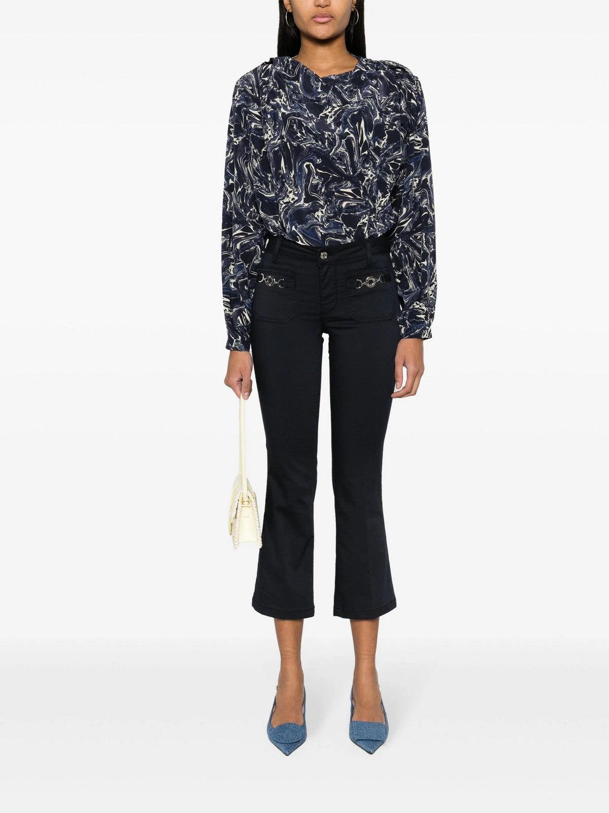 LIU JO WHITE Pantalone Donna MA4291T7144 93921 Blu - Stilato