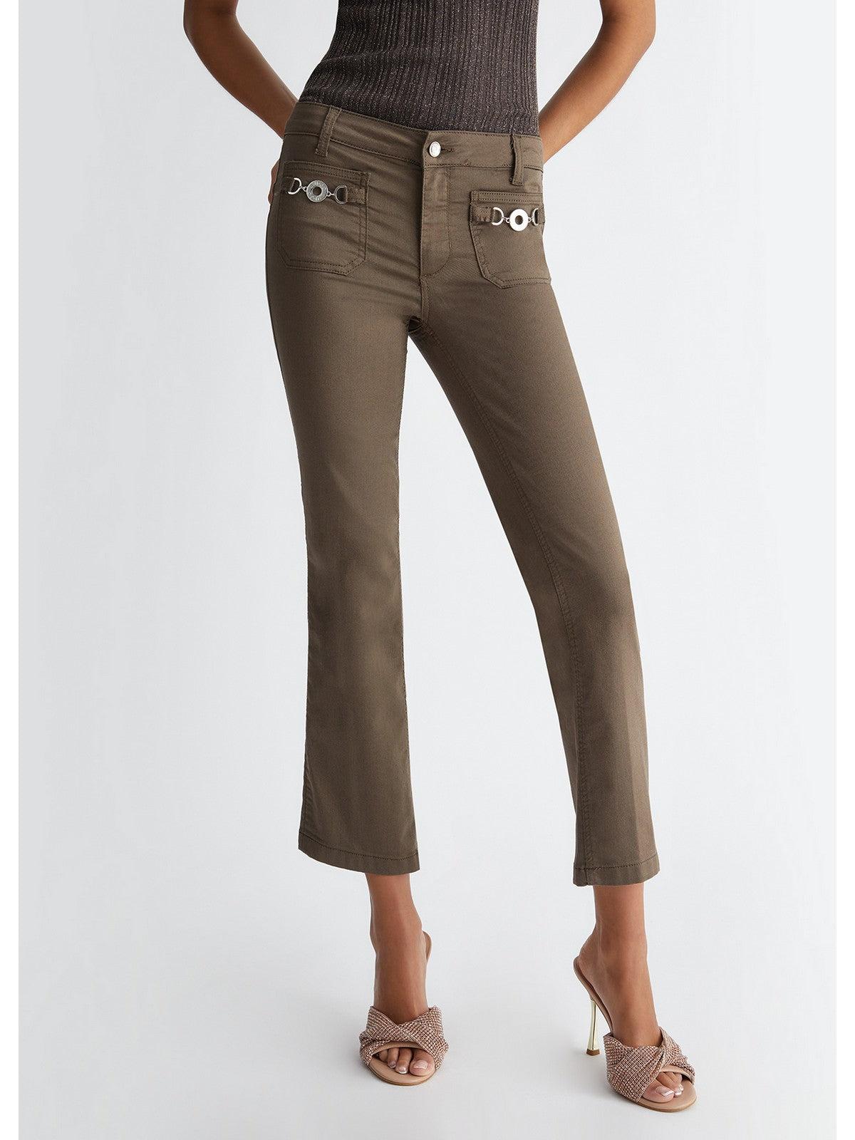 LIU JO WHITE Pantalone Donna MA4291T7144 X0542 Verde - Stilato