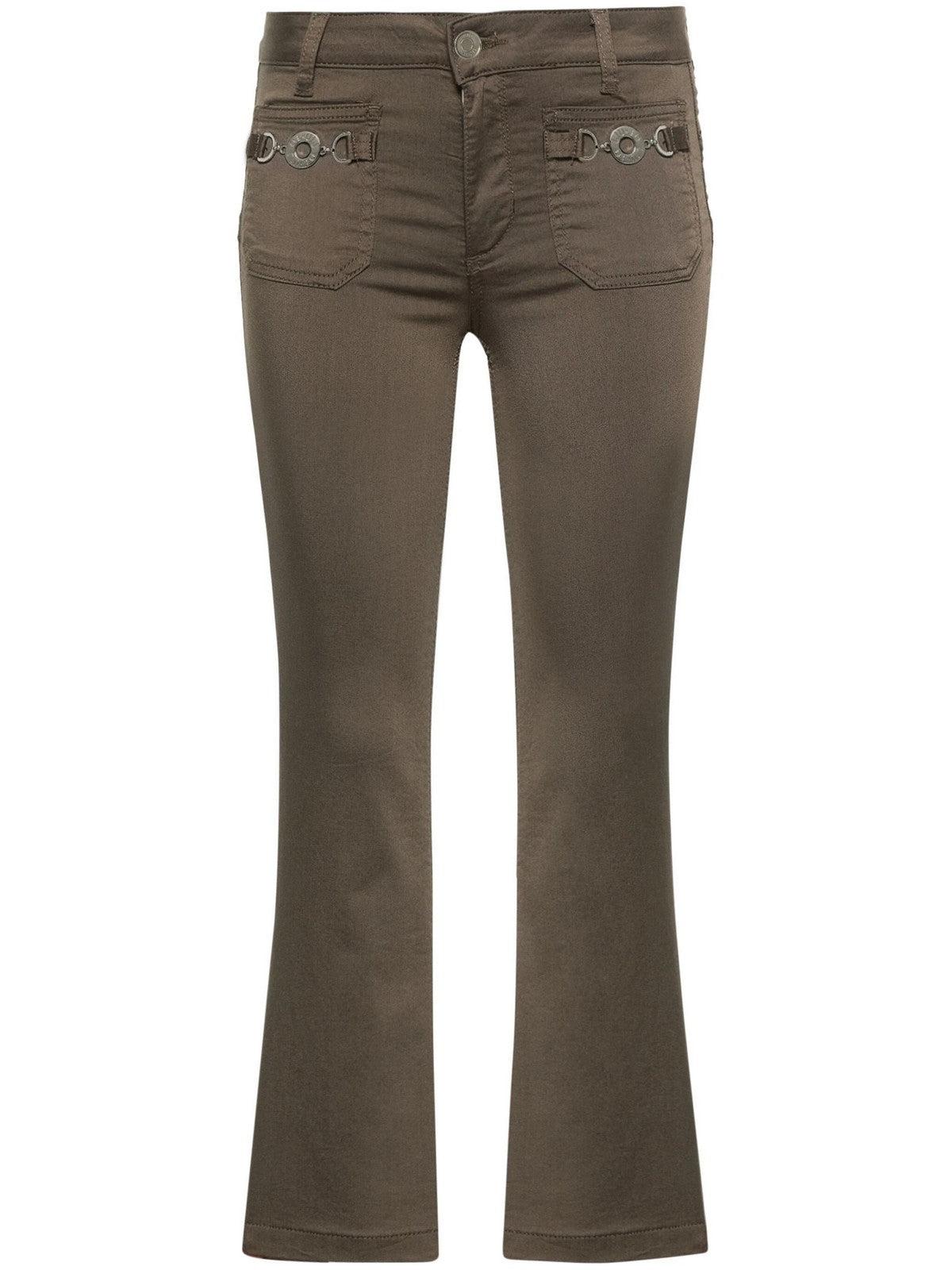LIU JO WHITE Pantalone Donna MA4291T7144 X0542 Verde - Stilato