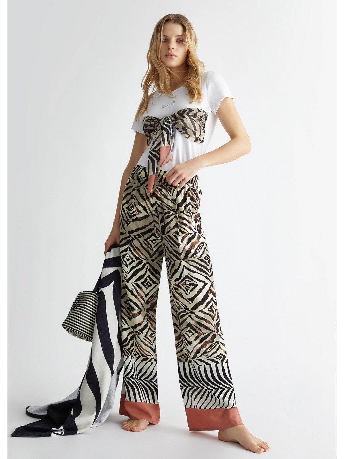 LIU JO BEACHWEAR Pantalone Donna VA4063TS056 N9076 Marrone - Stilato
