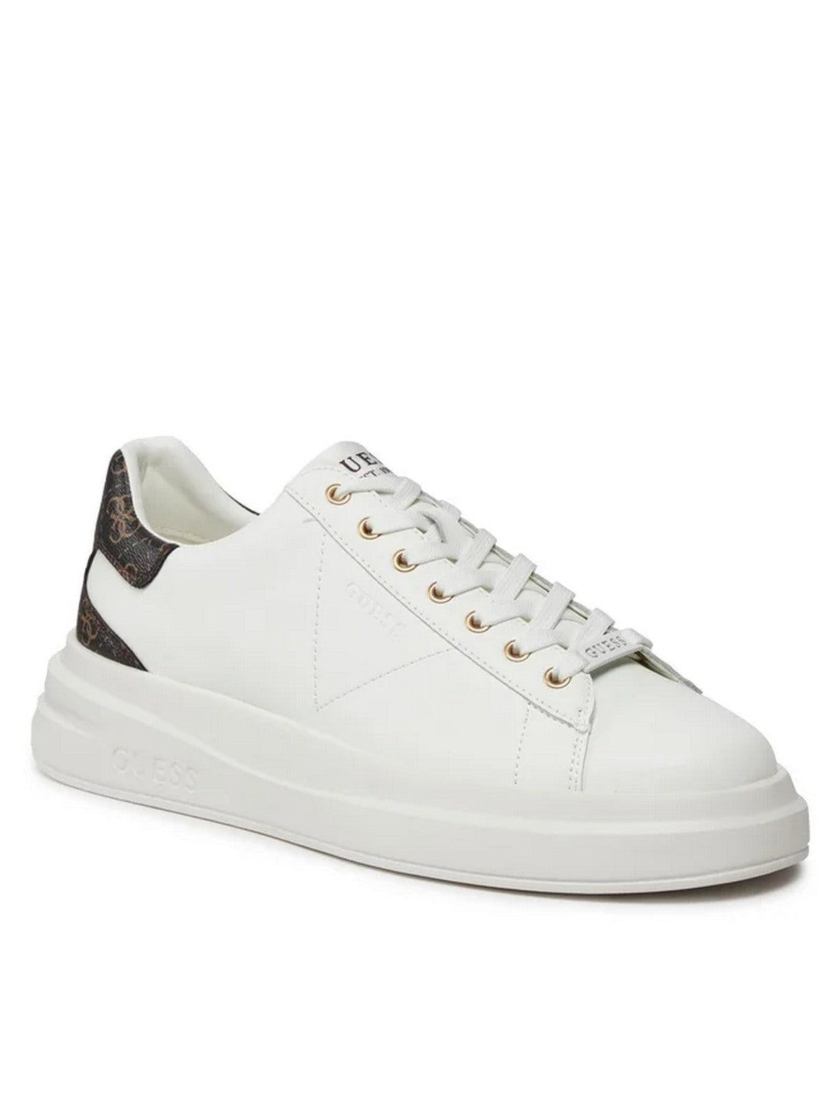 GUESS Sneaker Uomo ELBA FMPVIB LEA12 WBROC Bianco - Stilato