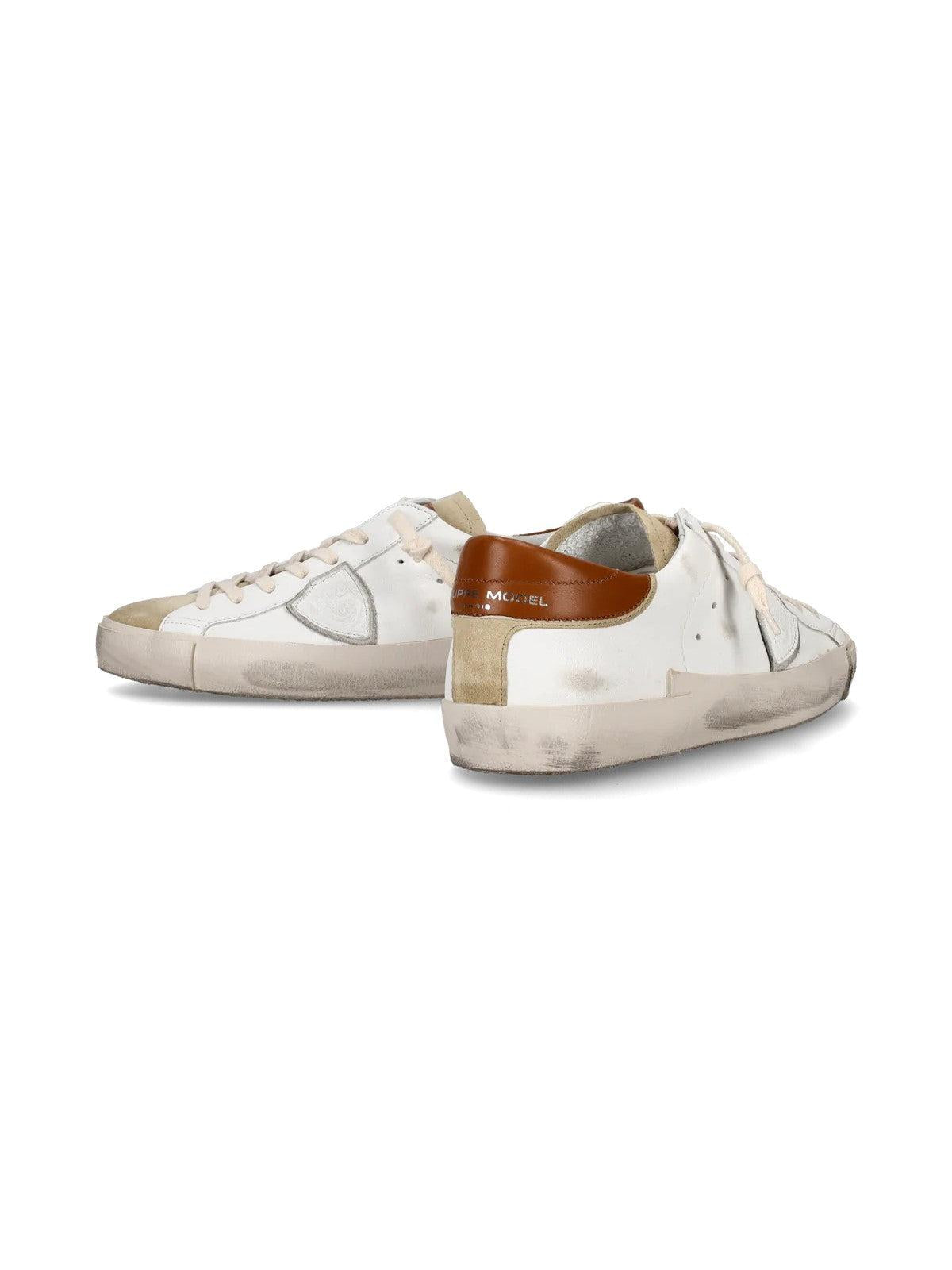 PHILIPPE MODEL Sneaker Uomo Prsx Low Man PRLU WX30 Beige - Stilato