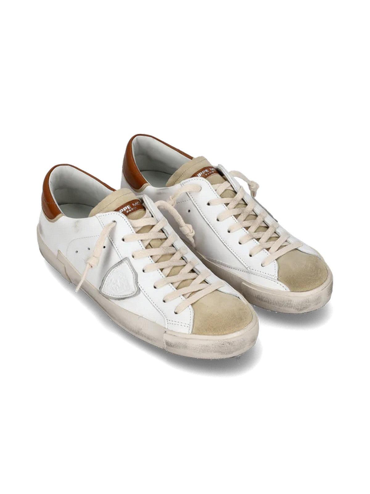 PHILIPPE MODEL Sneaker Uomo Prsx Low Man PRLU WX30 Beige - Stilato