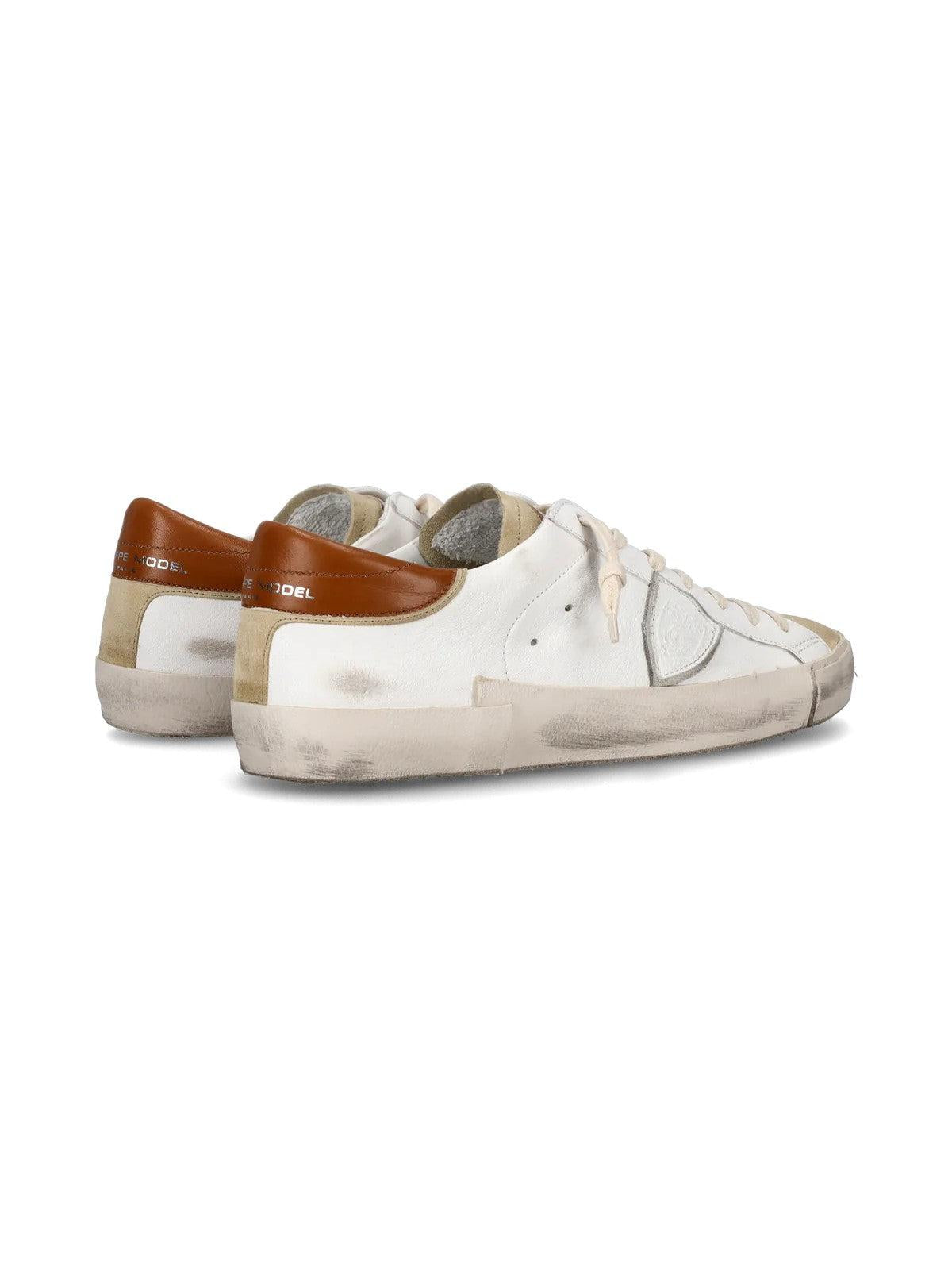 PHILIPPE MODEL Sneaker Uomo Prsx Low Man PRLU WX30 Beige - Stilato