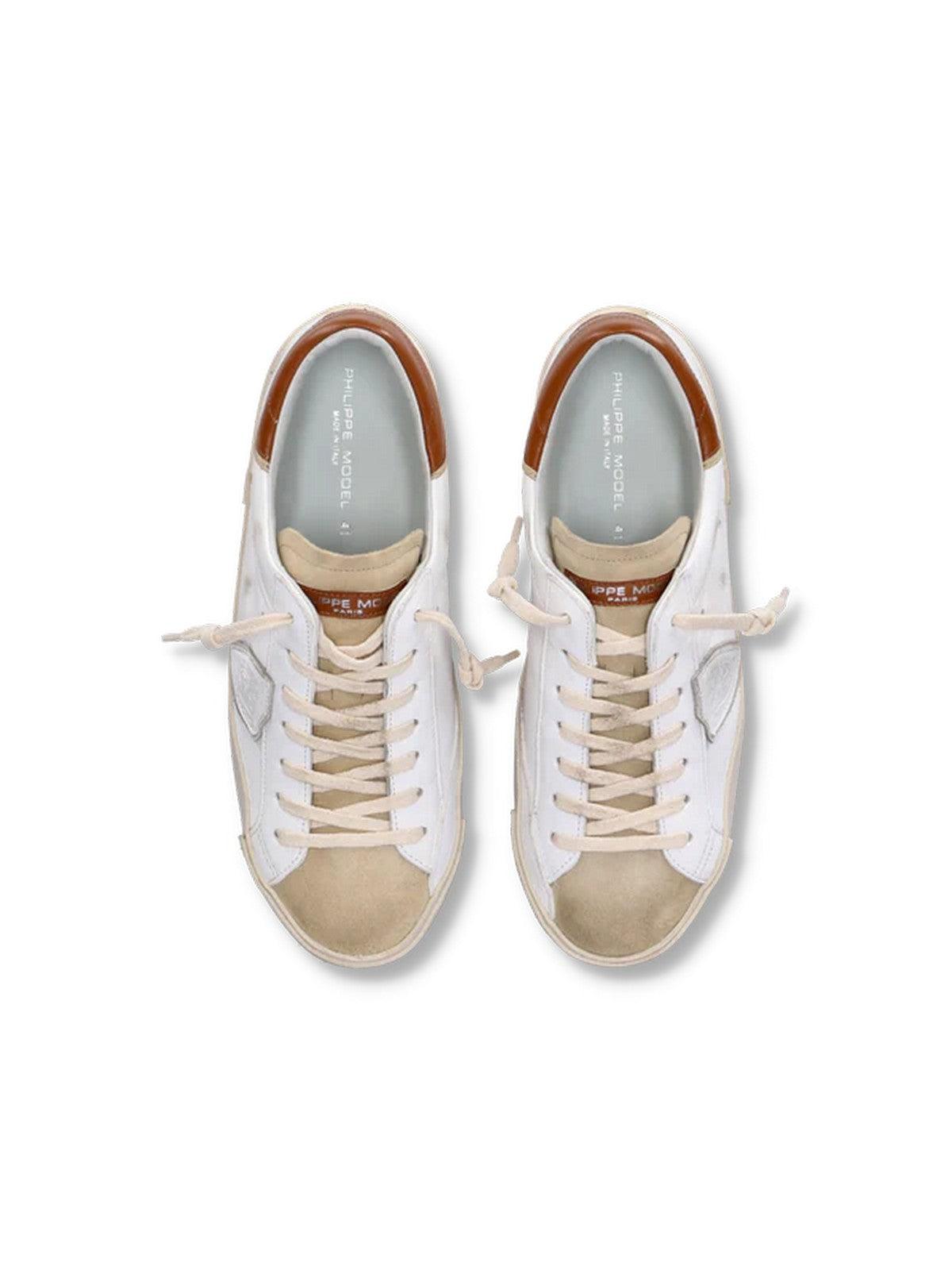 PHILIPPE MODEL Sneaker Uomo Prsx Low Man PRLU WX30 Beige - Stilato