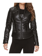 GUESS Giubbino Donna Lea Corset Pu Jacket W4RL12 WFWT0 JBLK Nero - Stilato