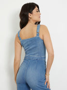 GUESS Tuta Donna Mariposa Jumpsuit W4GD0O D5B42 EAMD Blu - Stilato