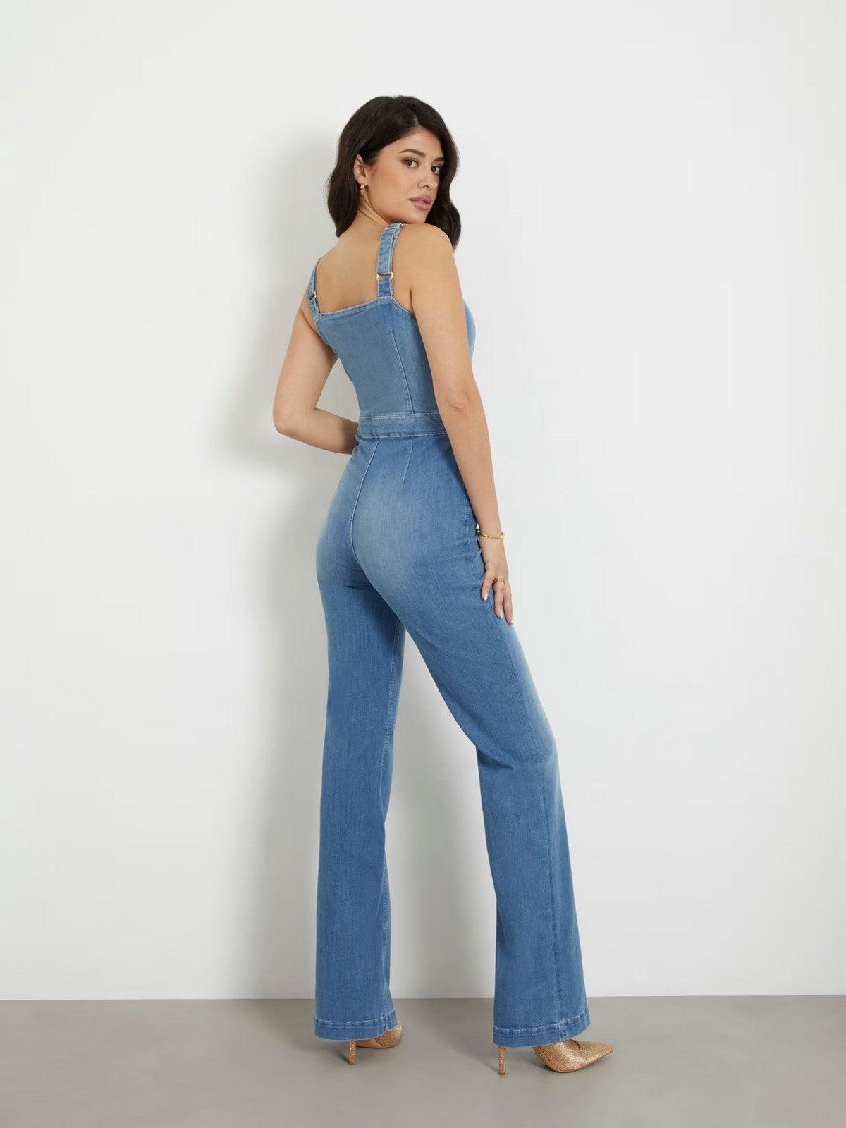 GUESS Tuta Donna Mariposa Jumpsuit W4GD0O D5B42 EAMD Blu - Stilato