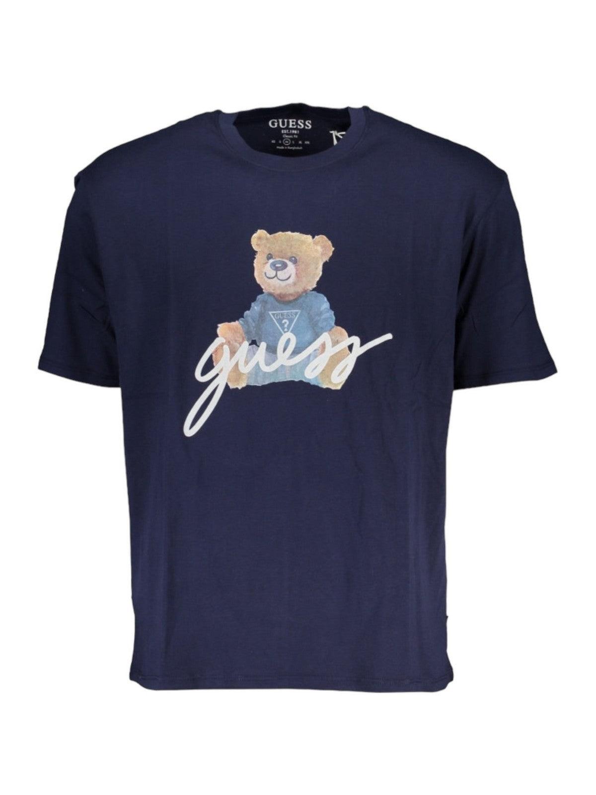 GUESS T-Shirt e Polo Uomo SS BSC GUESS BEAR TE M4RI81 K9RM1 F7BG Blu - Stilato