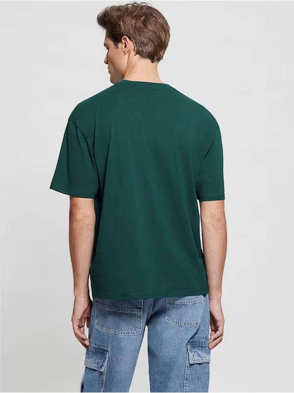 GUESS T-Shirt e Polo Uomo SS BSC GUESS BEAR TE M4RI81 K9RM1 F8L4 Verde - Stilato