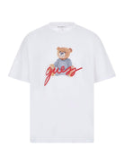 GUESS T-Shirt e Polo Uomo SS BSC GUESS BEAR TE M4RI81 K9RM1 G011 Bianco - Stilato