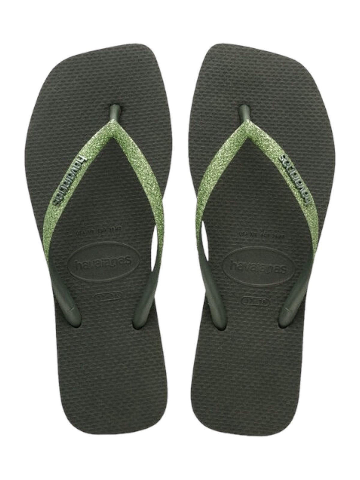 HAVAIANAS Infradito Donna Hav. Square glitter 4148102.4896 Verde - Stilato