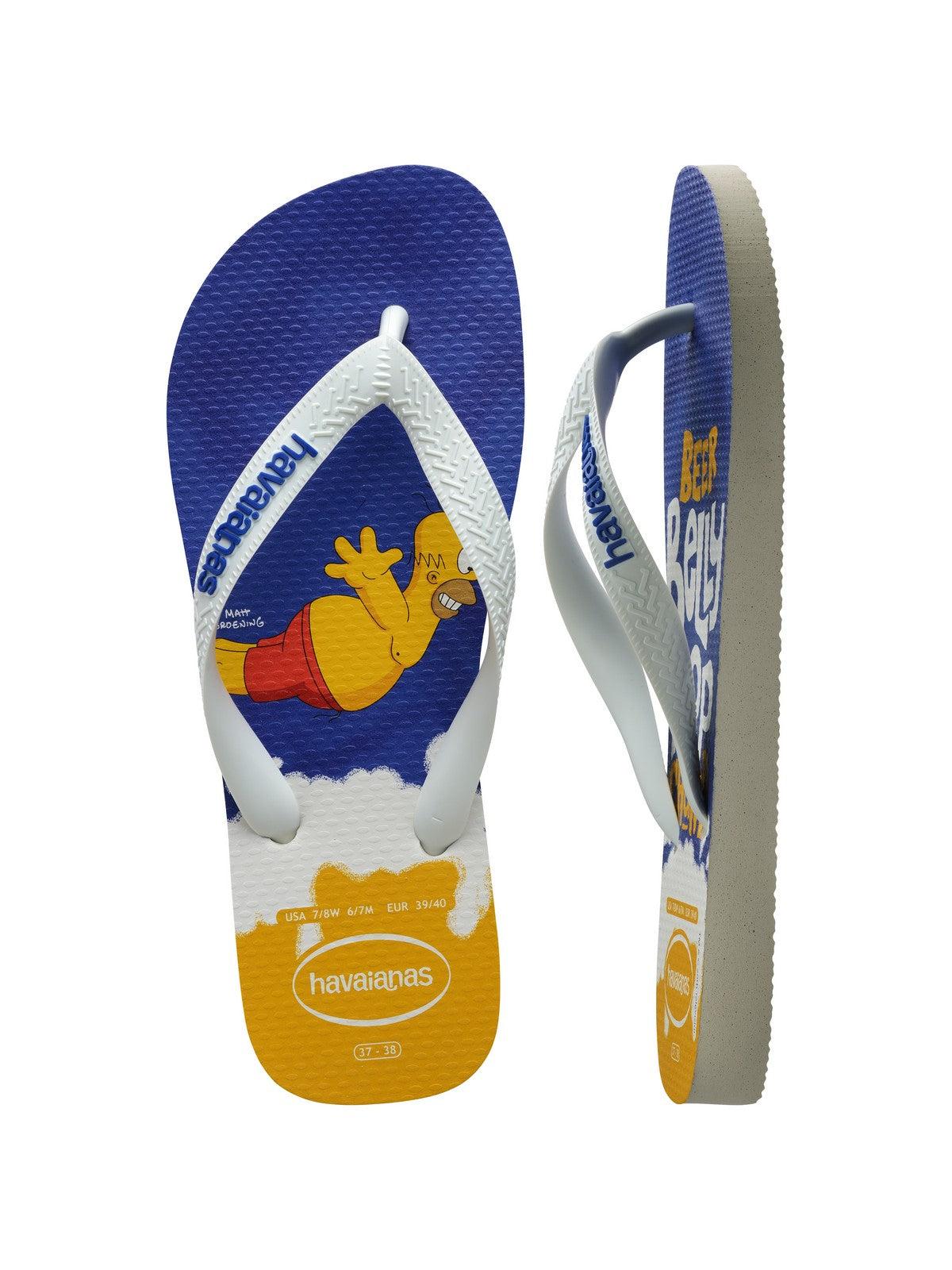 HAVAIANAS Infradito Unisex adulto Hav. Simpsons 4137889.7462 Bianco - Stilato