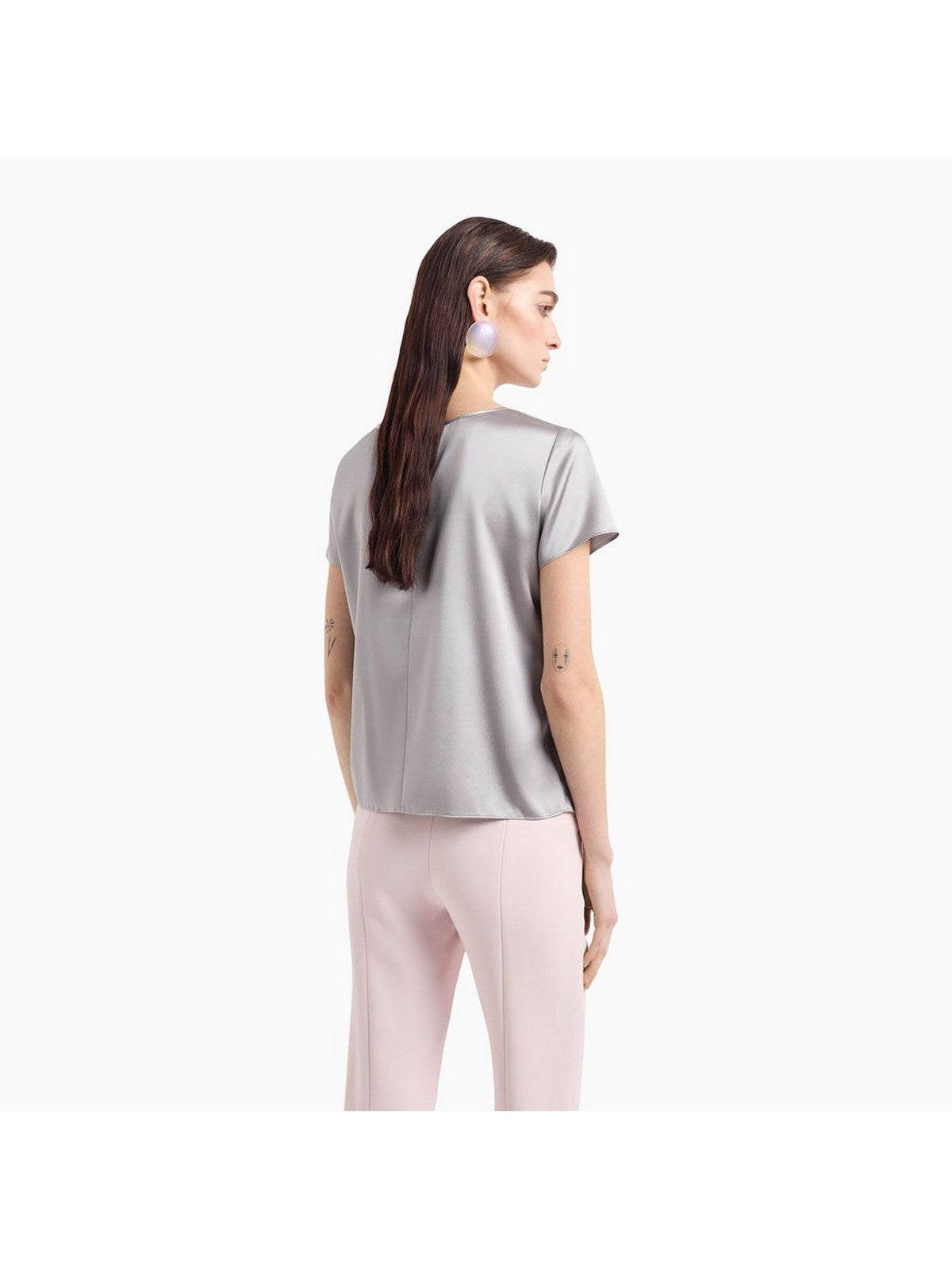 EMPORIO ARMANI Top Donna 8N2K15 2NXXZ 115 Grigio - Stilato