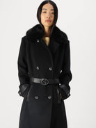 GUESS Cappotto Donna AMELIA DOUBLE BREAST BELT COAT W4BL46 WGKI2 JBLK Nero - Stilato