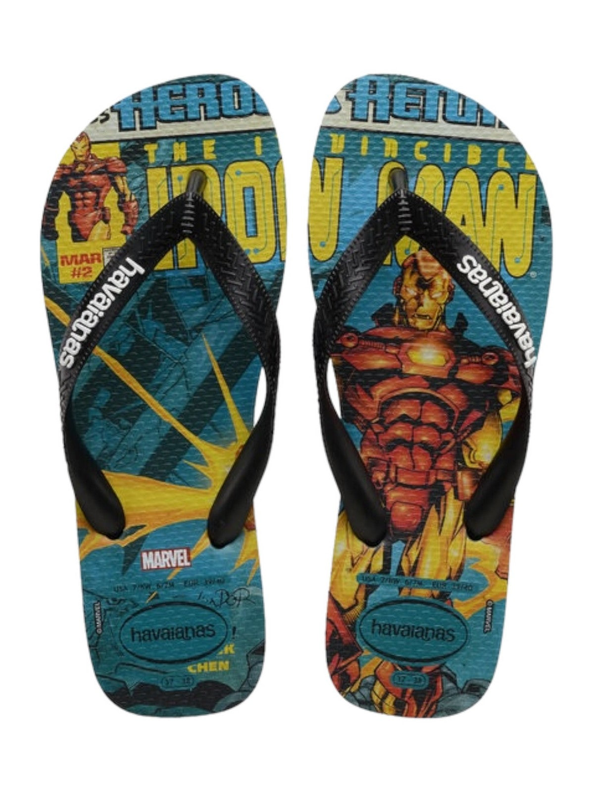 HAVAIANAS Infradito Uomo Hav. Top Marvel Classic 4147012.5266 Verde - Stilato