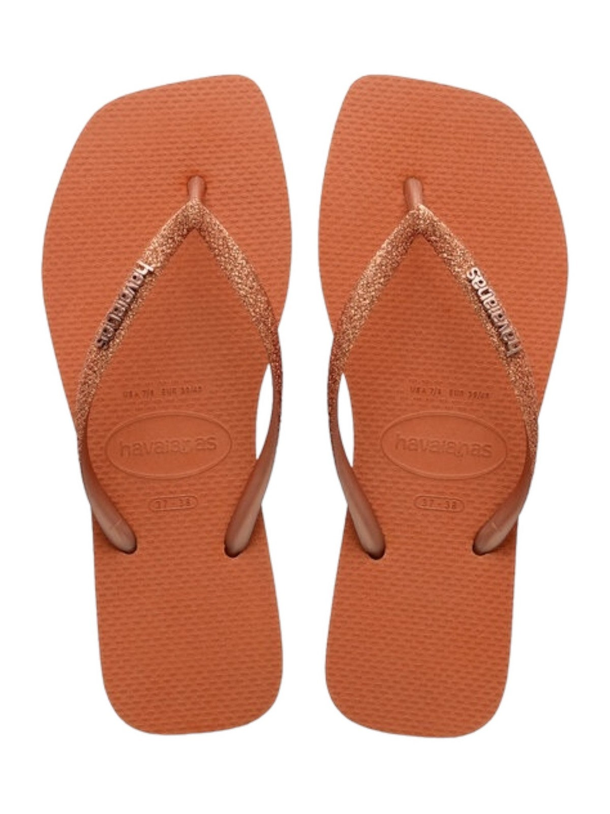 HAVAIANAS Infradito Donna Hav. Square glitter 4148102.4919 Arancione - Stilato