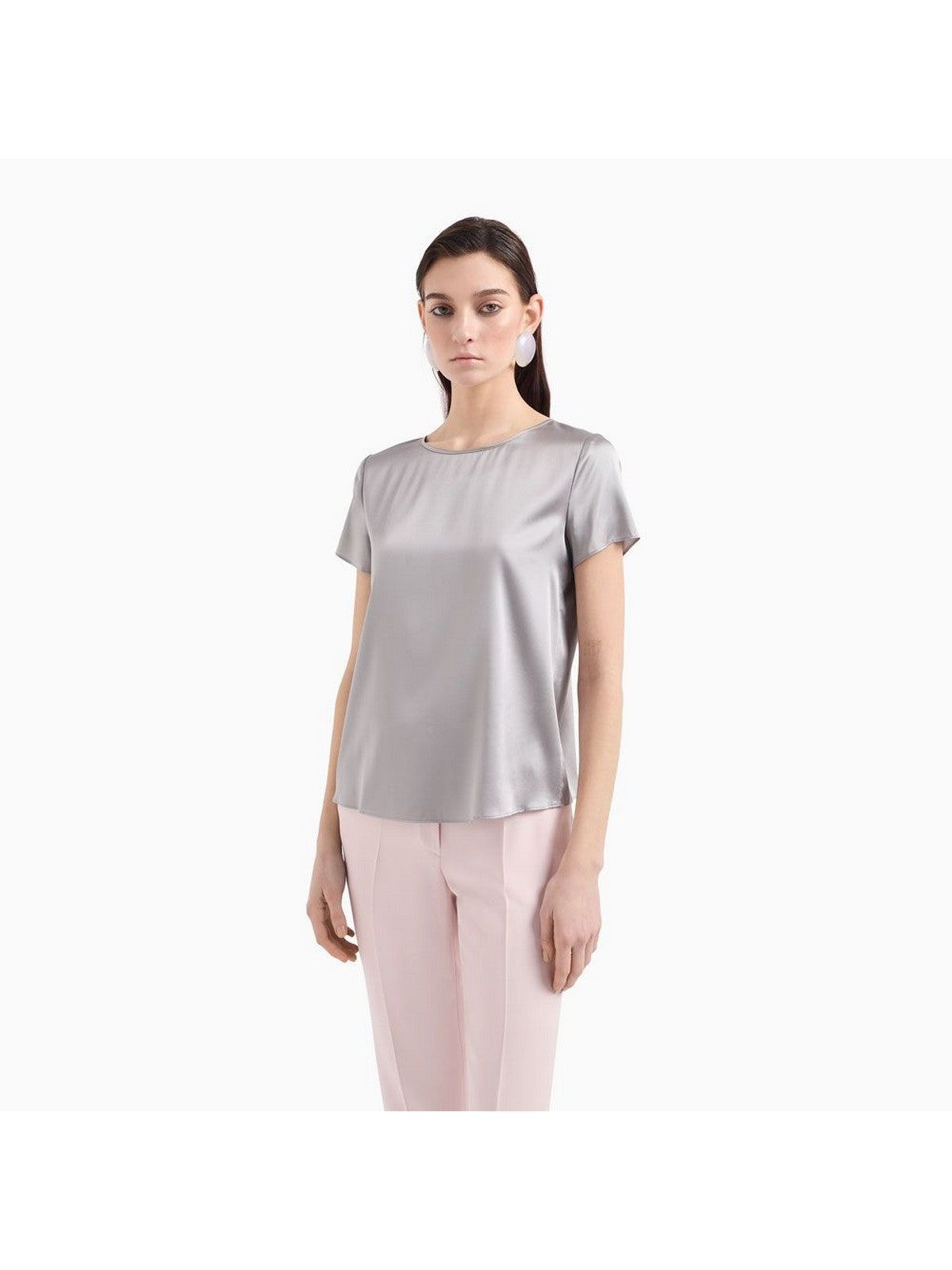 EMPORIO ARMANI Top Donna 8N2K15 2NXXZ 115 Grigio - Stilato