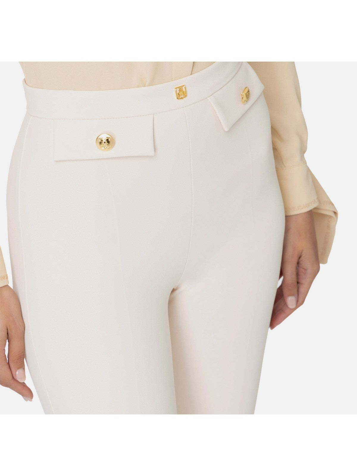 ELISABETTA FRANCHI Pantalone Donna PA02446E2 193 Bianco - Stilato